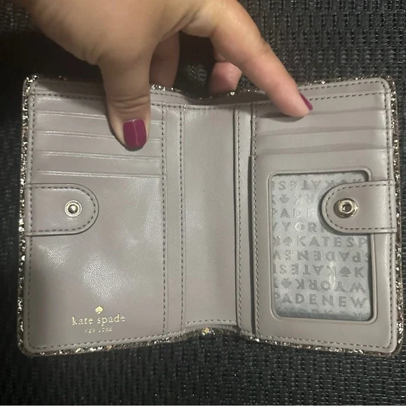 Kate Spade Gray Wallet with Gold Trim - Picture 3 of 4